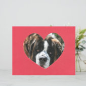 赤いハートフォトフレーム (スタンド正面)