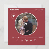 赤いハートフォーエバーラブフォトバレンタインデー シーズンカード (正面)