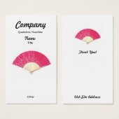 赤いハートフカスタムァンのイヤリング/名刺 (正面&裏面)