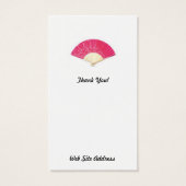 赤いハートフカスタムァンのイヤリング/名刺 (裏面)