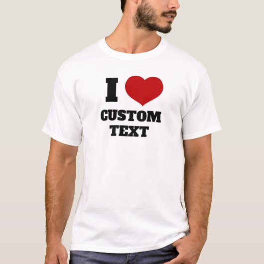 赤いハートフラットアイコン Tシャツ (正面)