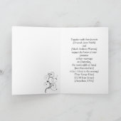 赤いハートブラックスワールズ結婚式招待状 招待状 (内部)