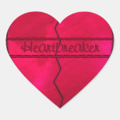 赤いハートブレイカーの壊れたハートシール ハートシール (正面)
