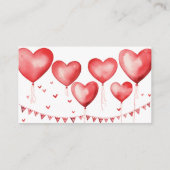 赤いハートベビーシャワーおむつラッフルチケット エンクロージャーカード (裏面)