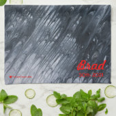 赤いハートホワイトブラックミニマルオリジナルガーデンキット キッチンタオル (折り畳み)