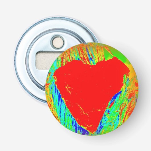 赤いハートボトル開封器 栓抜き (正面)