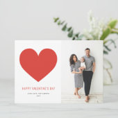 赤いハートミニマルハッピーバレンタインデー シーズンカード (スタンド正面)
