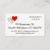 赤いハートミュージックノートファミリーのカスタマイズ 名刺 (裏面)