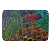 赤いハートモザイク バスマット (正面)