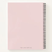 赤いハートモダンブライダルシャワーギフトレシピ帳 ノートブック (裏面)