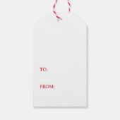 赤いハートモダンミニマシンプルリストエレガント愛 ギフトタグ (裏面)