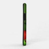 赤いハートライムグリーンモダン抽象芸術フラクタル Case-Mate iPhoneケース (裏面/右)