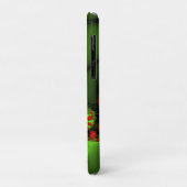 赤いハートライムグリーンモダン抽象芸術フラクタル Case-Mate iPhoneケース (裏面/左)