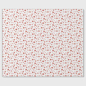 赤いハートラップ紙 ラッピングペーパー (フラット)