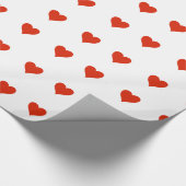 赤いハートラップ紙 ラッピングペーパー (角)