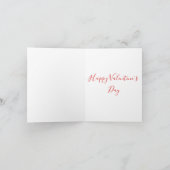 赤いハートラブバレンタインデーのフォトノートカード ノートカード (内部)