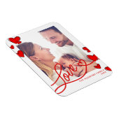 赤いハートラブバレンタインデーの写真マグネット マグネット (右側)