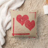 赤いハートラブバレンタインデー クッション (ブランケット)