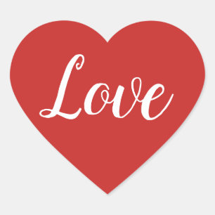 赤いハートラブバレンタインデー ハートシール