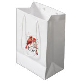 赤いハートラブバード ミディアムペーパーバッグ (正面アングル)