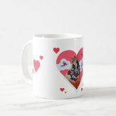 赤いハートラブマグ コーヒーマグカップ (正面左)