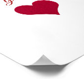 赤いハートラブユーもっとことわざ ポスター (角)