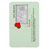 赤いハートラブ日付の写真を保存 マグネット (縦)