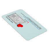 赤いハートラブ日付の写真を保存 マグネット (右側)