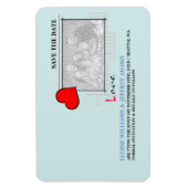 赤いハートラブ日付の写真を保存 マグネット (縦)