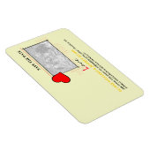 赤いハートラブ日付の写真を保存 マグネット (右側)