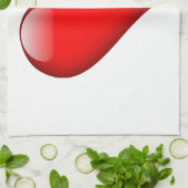 赤いハートラブ キッチンタオル (折り畳み)