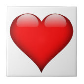 赤いハートラブ タイル (正面)