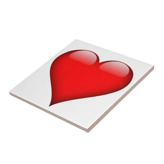 赤いハートラブ タイル (側面)