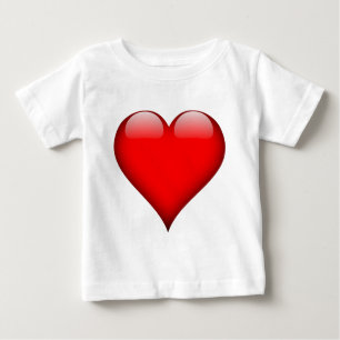 赤いハートラブ ベビーTシャツ