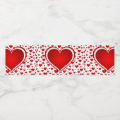 赤いハートラブ ペットボトルラベル (シングルラベル)