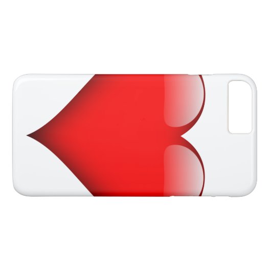 赤いハートラブ Case-Mate iPhoneケース (裏面(横))