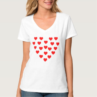 赤いハートラブTシャツ Tシャツ