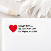 赤いハートラベル ラベル (インサイチュ)