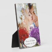 赤いハートリーフツリー フォトプラーク (側面)