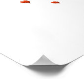 赤いハートリーフツリー ポスター (角)