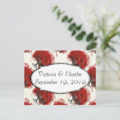 赤いハートリーフツリー ポストカード (スタンド正面)