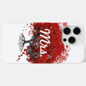 赤いハートリーフツリー Case-Mate iPhoneケース (裏面 (横))