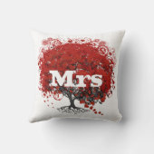 赤いハートリーフ結婚ツリー クッション (裏面)