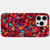 赤いハートロマンス動画の背景の新品質 Case-Mate iPhoneケース (裏面 (横))