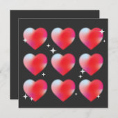 赤いハートロマンチックな愛、バレンタインデー (正面/裏面)