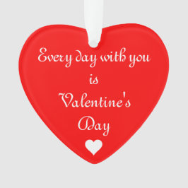 赤いハートロマンチックバレンタインデー オーナメント