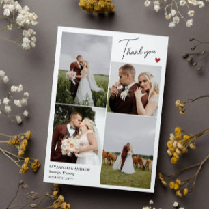 赤いハートロマン結婚ティックの写真ありがとう サンキューカード
