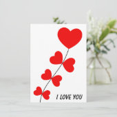 赤いハートヴァレンティーンズデイミニマルシンプル シーズンカード (スタンド正面)