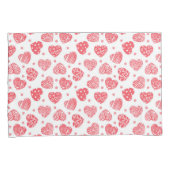 赤いハートヴァレンティーンズデイラブ 枕カバー (正面右)