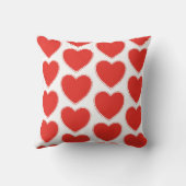 赤いハートヴィンテージバレンタイン装飾用クッション クッション (裏面)